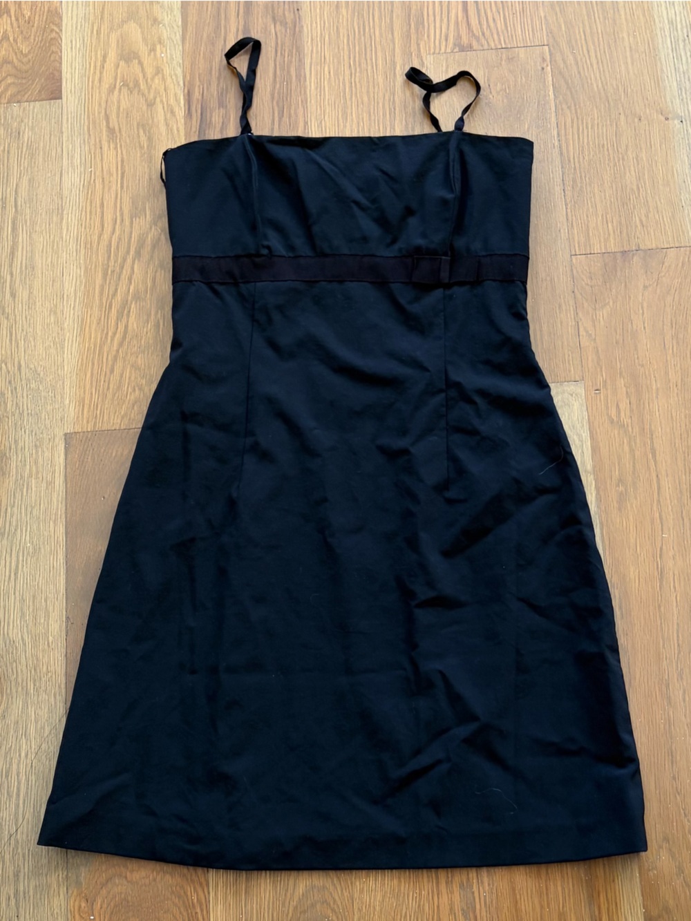 superdown Black Mini Dress with Slim Straps